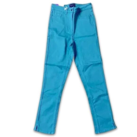 Long Tall Sally Legging Jeans Capri Jeggings Soft Fabric Mint Green Women's 4 - Picture 2 of 5